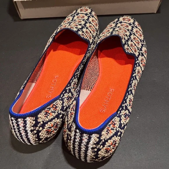 Rothys Loafer Sapphire Mosaic Size 13 Retired Pattern - Picture 3 of 5